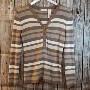 Striped ribbed sweater